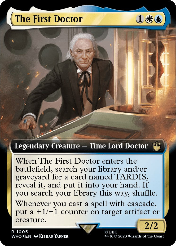 The First Doctor (Extended Art) (Surge Foil) [Doctor Who] | Card Merchant Takapuna