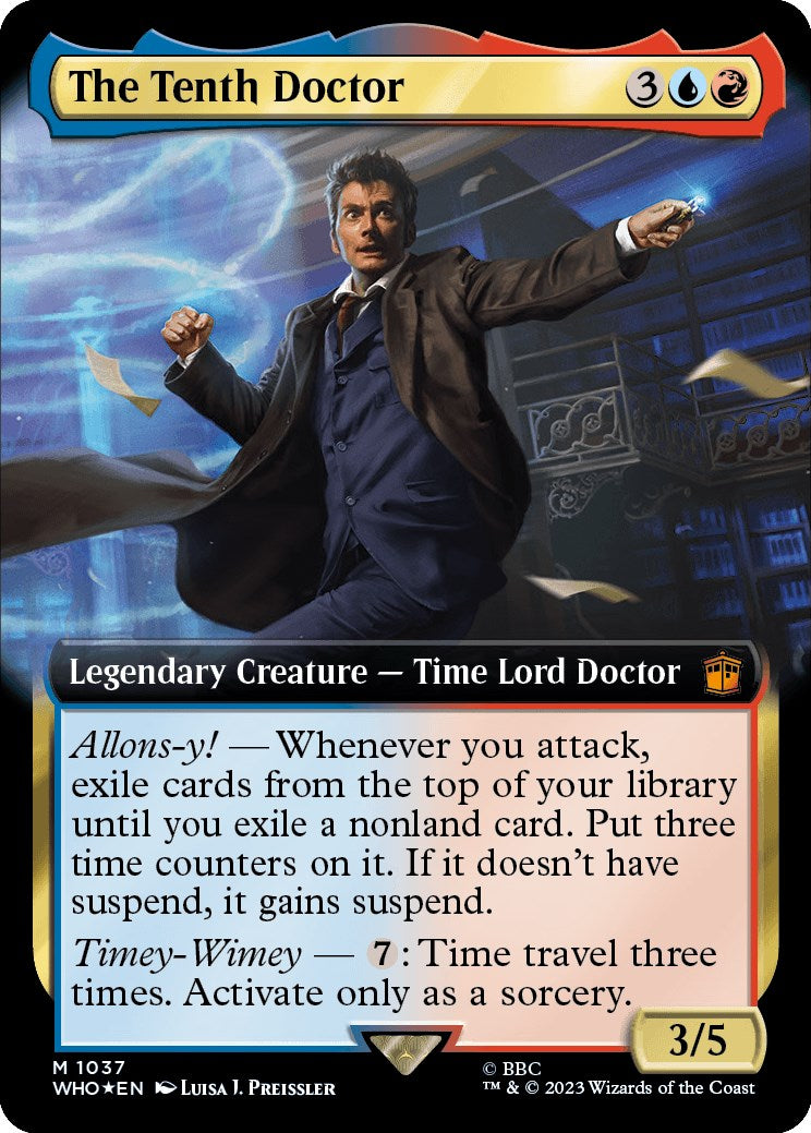 The Tenth Doctor (Extended Art) (Surge Foil) [Doctor Who] | Card Merchant Takapuna