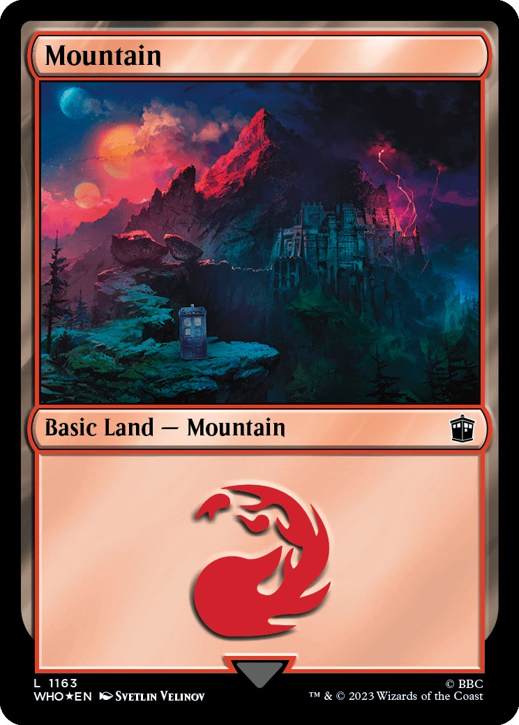 Mountain (1163) (Surge Foil) [Doctor Who] | Card Merchant Takapuna