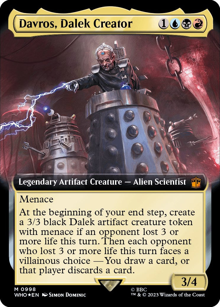 Davros, Dalek Creator (Extended Art) (Surge Foil) [Doctor Who] | Card Merchant Takapuna