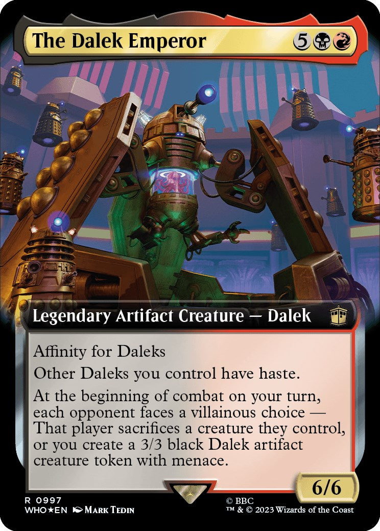 The Dalek Emperor (Extended Art) (Surge Foil) [Doctor Who] | Card Merchant Takapuna