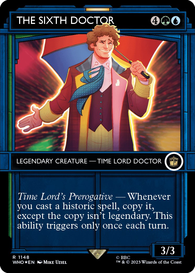 The Sixth Doctor (Showcase) (Surge Foil) [Doctor Who] | Card Merchant Takapuna