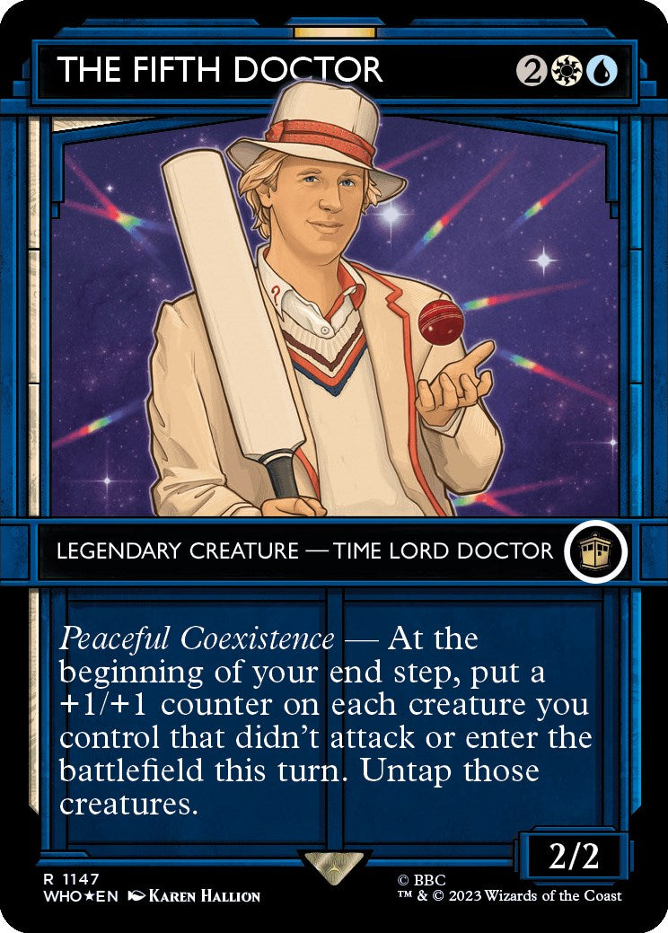 The Fifth Doctor (Showcase) (Surge Foil) [Doctor Who] | Card Merchant Takapuna