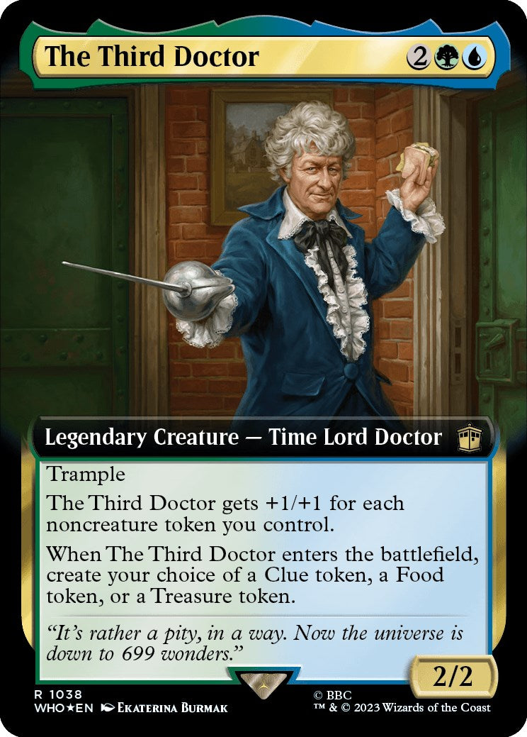 The Third Doctor (Extended Art) (Surge Foil) [Doctor Who] | Card Merchant Takapuna