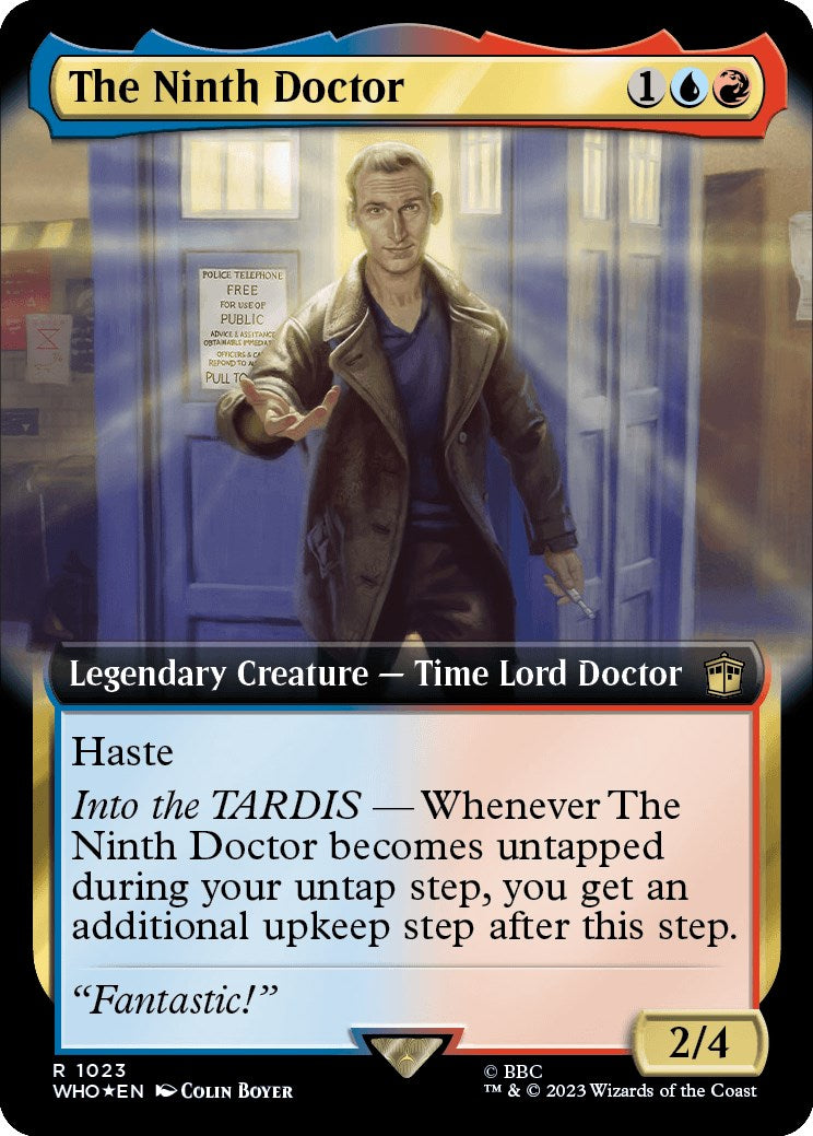 The Ninth Doctor (Extended Art) (Surge Foil) [Doctor Who] | Card Merchant Takapuna