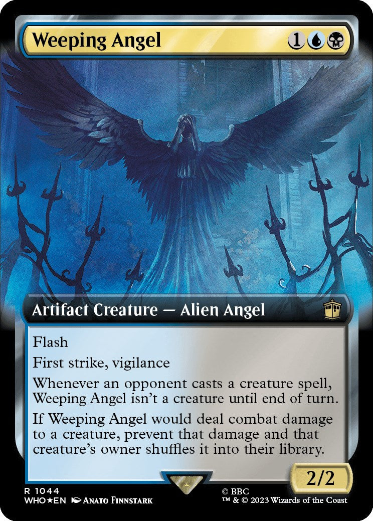 Weeping Angel (Extended Art) (Surge Foil) [Doctor Who] | Card Merchant Takapuna