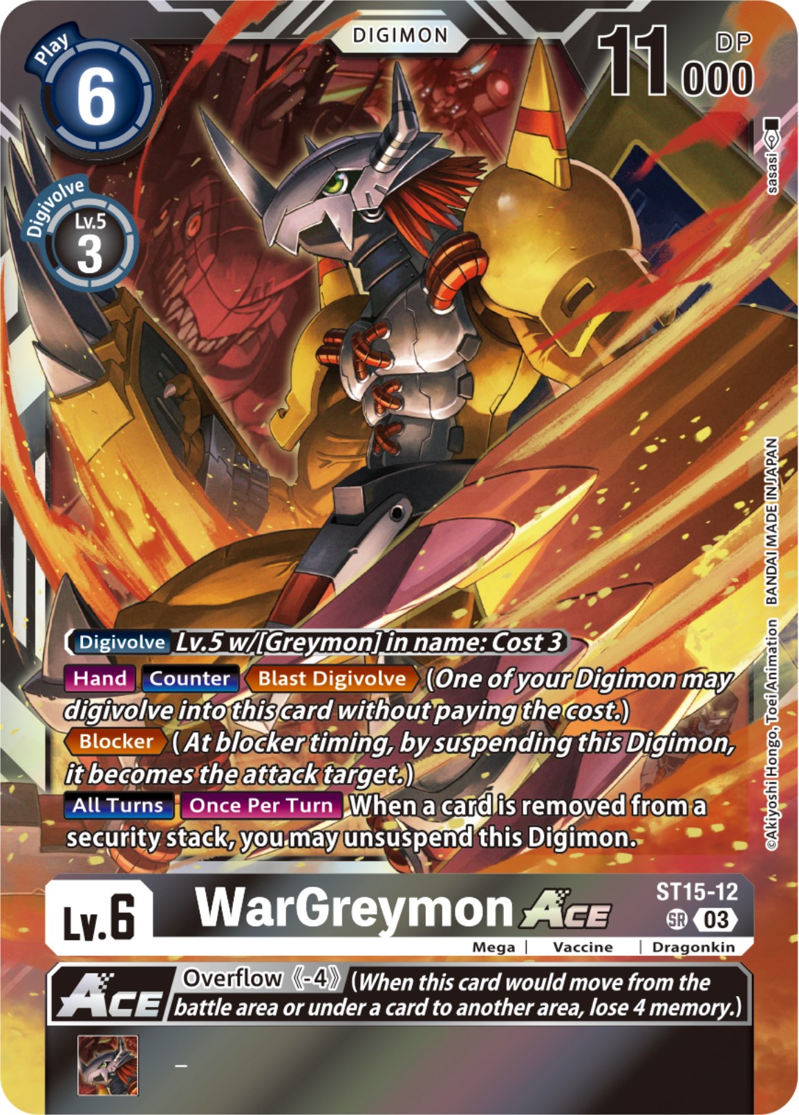 WarGreymon Ace [ST15-12] [Starter Deck: Dragon of Courage] | Card Merchant Takapuna