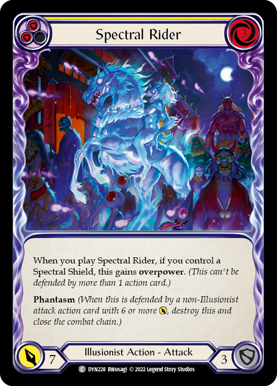 Spectral Rider (Yellow) [DYN228] (Dynasty)  Rainbow Foil | Card Merchant Takapuna