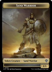 Plant // Sand Warrior Double-Sided Token [Outlaws of Thunder Junction Commander Tokens] | Card Merchant Takapuna