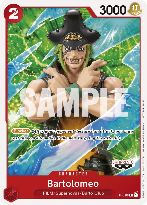 Bartolomeo (One Piece Film Red) [One Piece Promotion Cards] | Card Merchant Takapuna