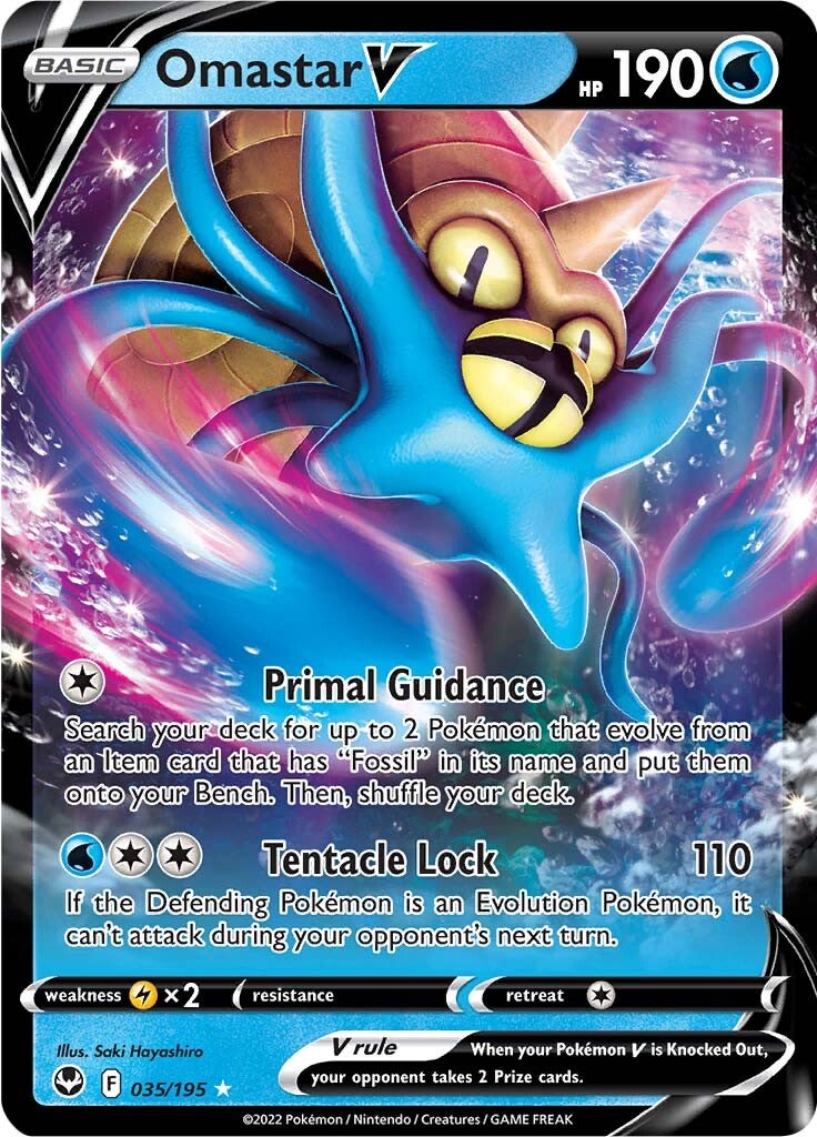 Omastar V (035/195) [Sword & Shield: Silver Tempest] | Card Merchant Takapuna