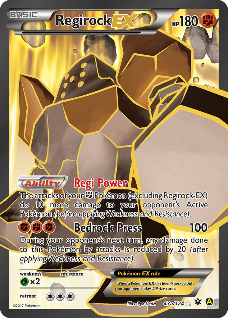 Regirock EX (43a/124) [Alternate Art Promos] | Card Merchant Takapuna