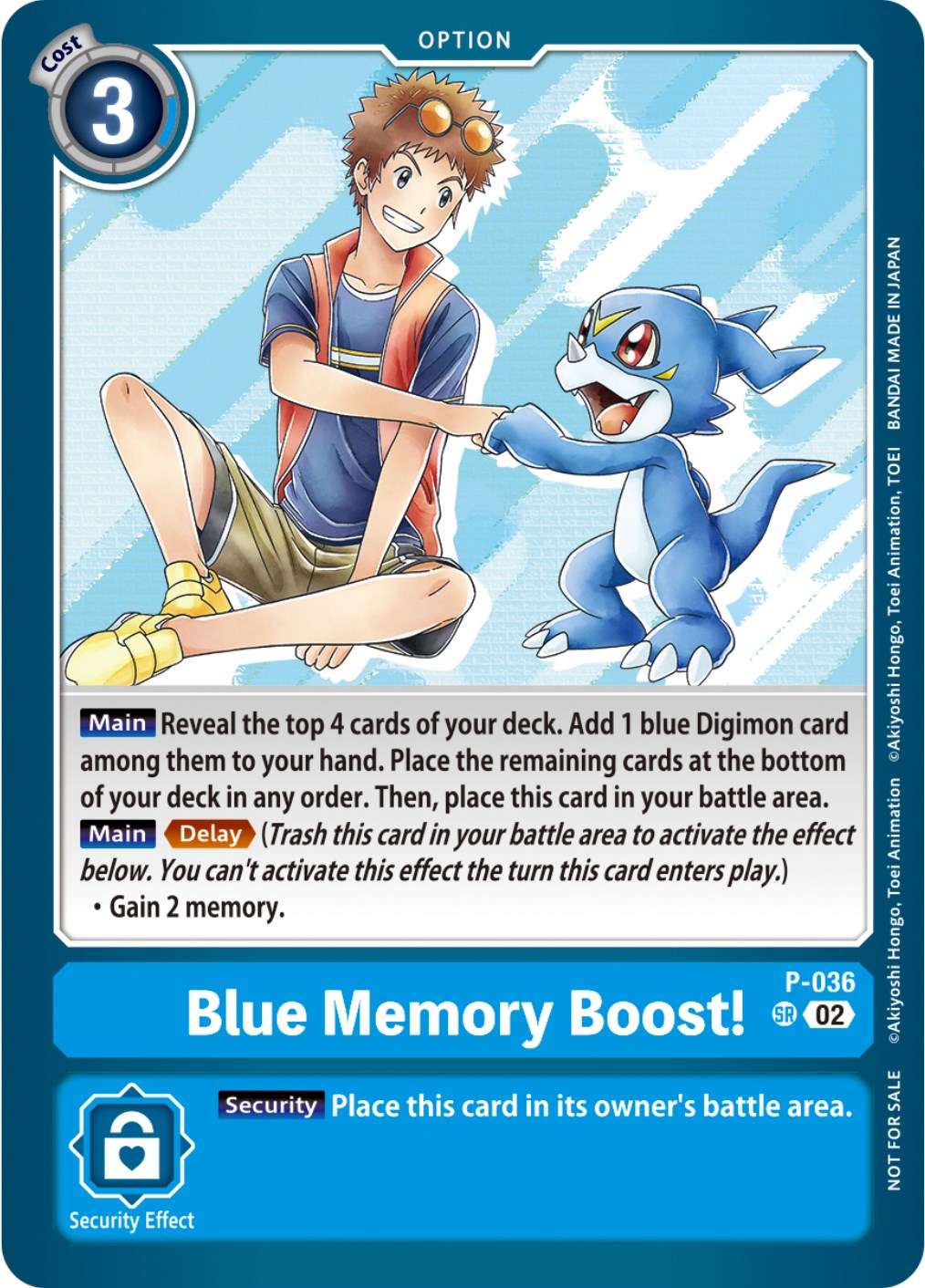 Blue Memory Boost! [P-036] (NYCC 2023 Demo Deck) [Promotional Cards] | Card Merchant Takapuna