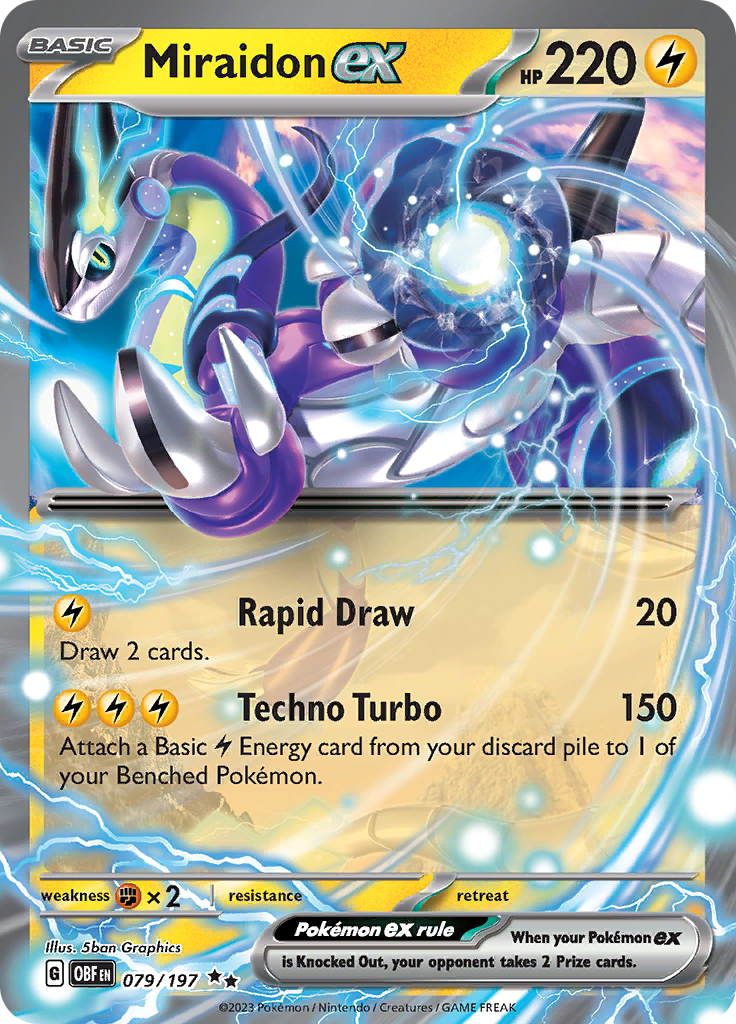 Miraidon ex (079/197) [Scarlet & Violet: Obsidian Flames] | Card Merchant Takapuna