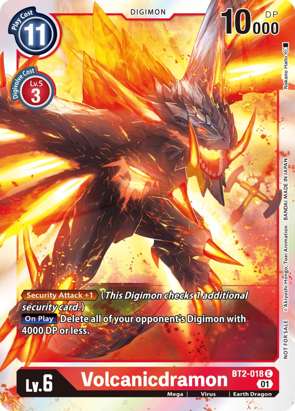 Volcanicdramon [BT2-018] (ST-11 Special Entry Pack) [Release Special Booster Promos] | Card Merchant Takapuna