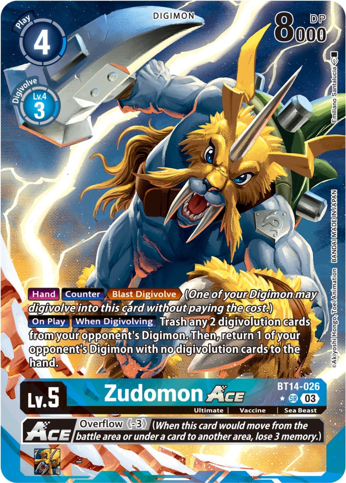 Zudomon Ace [BT14-026](Alternate Art) [Blast Ace] | Card Merchant Takapuna