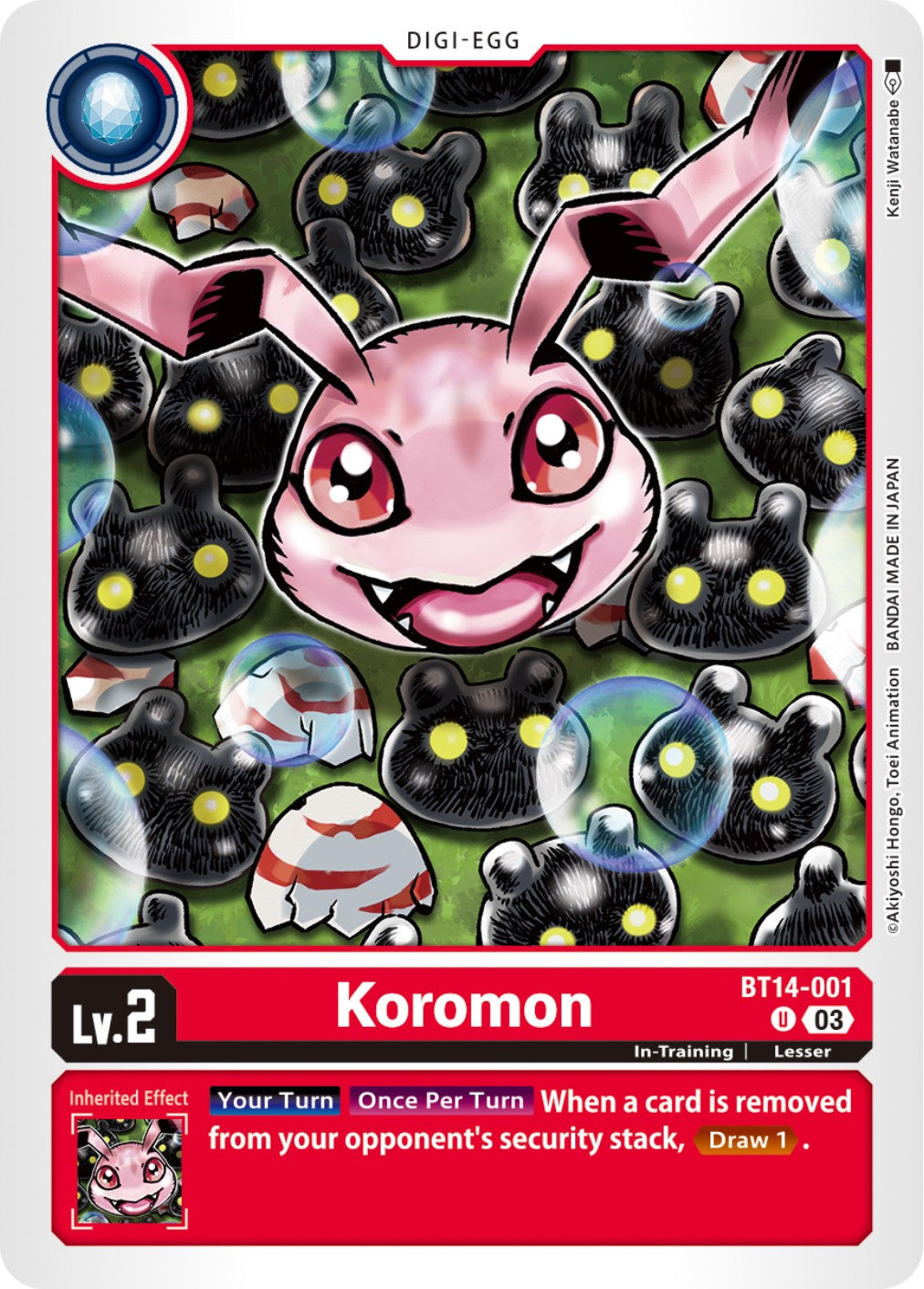 Koromon [BT14-001] [Blast Ace] | Card Merchant Takapuna