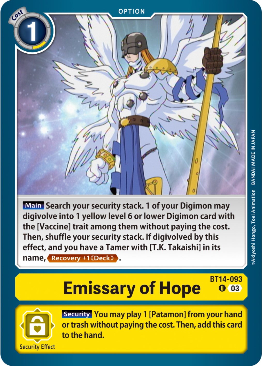 Emissary of Hope [BT14-093] [Blast Ace] | Card Merchant Takapuna