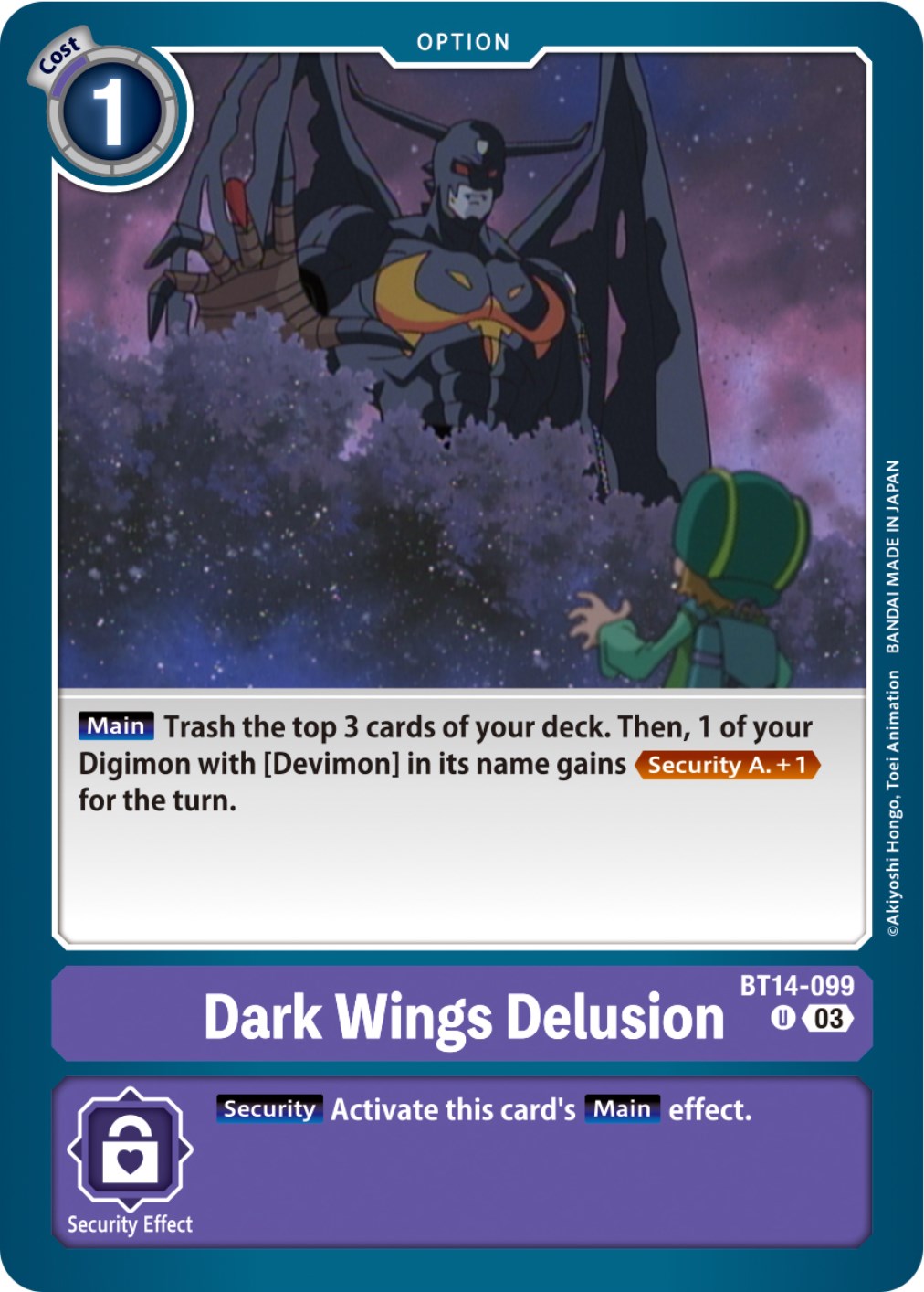 Dark Wings Delusion [BT14-099] [Blast Ace] | Card Merchant Takapuna