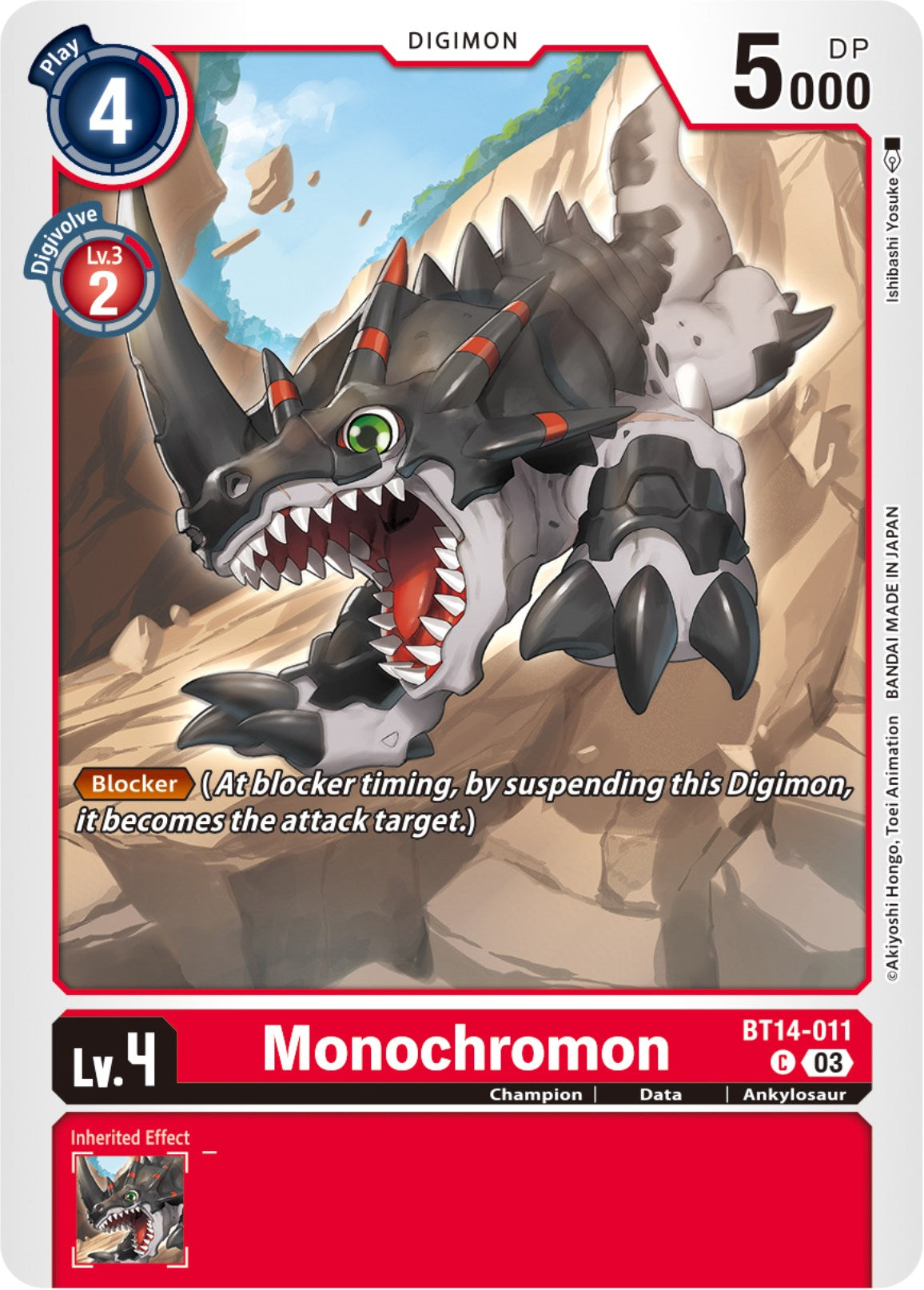 Monochromon [BT14-011] [Blast Ace] | Card Merchant Takapuna