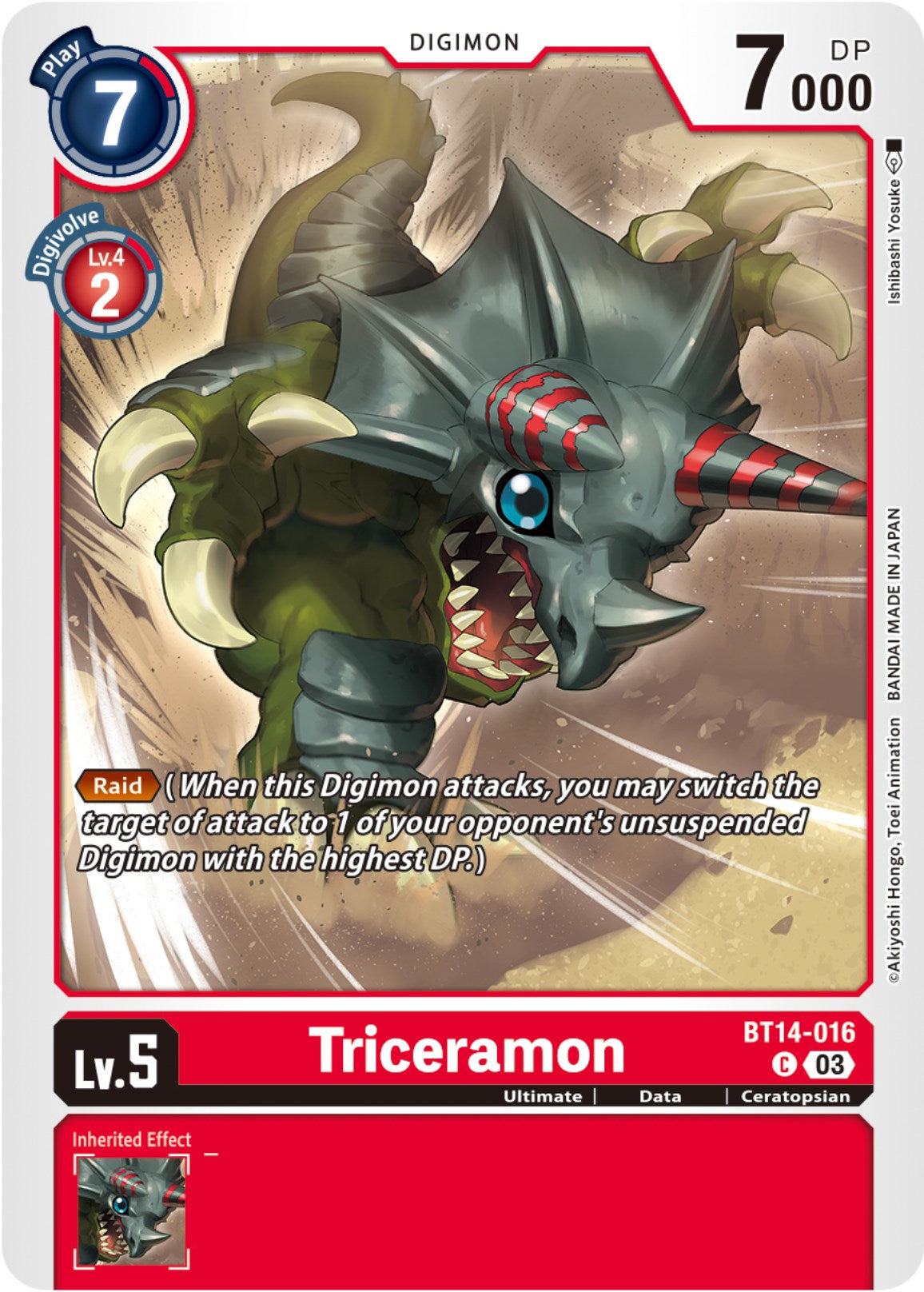 Triceramon [BT14-016] [Blast Ace] | Card Merchant Takapuna