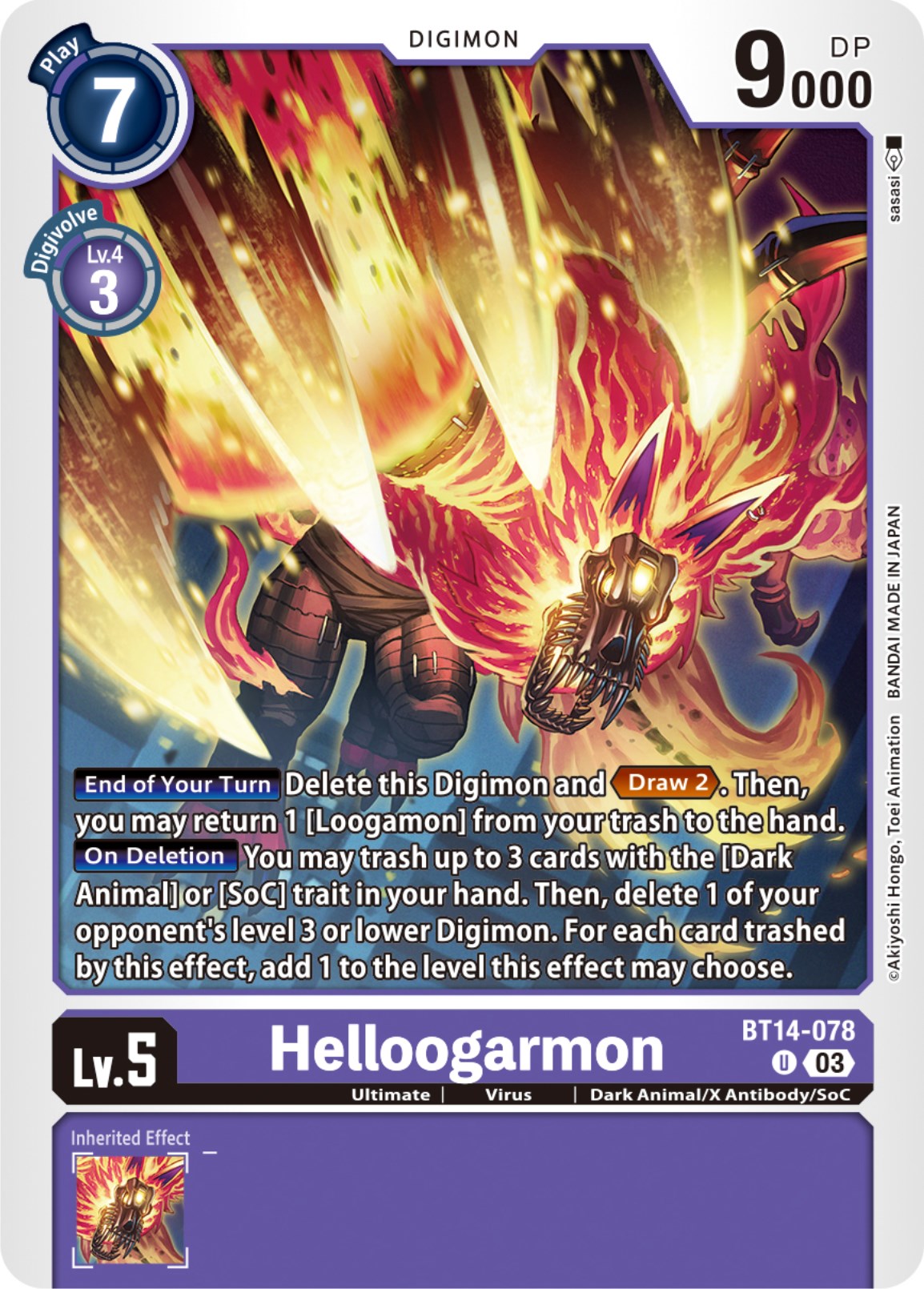 Helloogarmon [BT14-078] [Blast Ace] | Card Merchant Takapuna