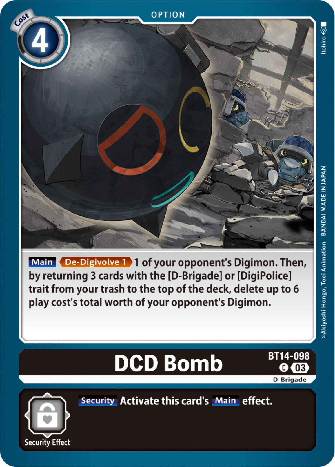 DCD Bomb [BT14-098] [Blast Ace] | Card Merchant Takapuna