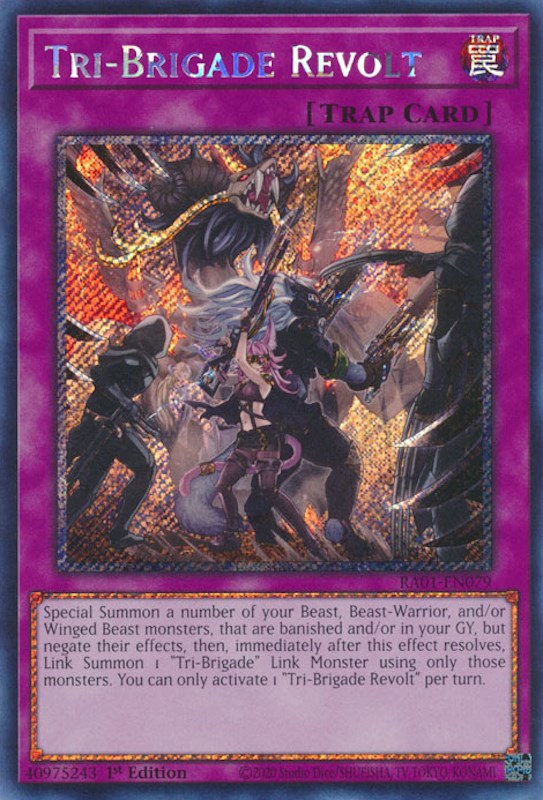 Tri-Brigade Revolt [RA01-EN079] Platinum Secret Rare | Card Merchant Takapuna