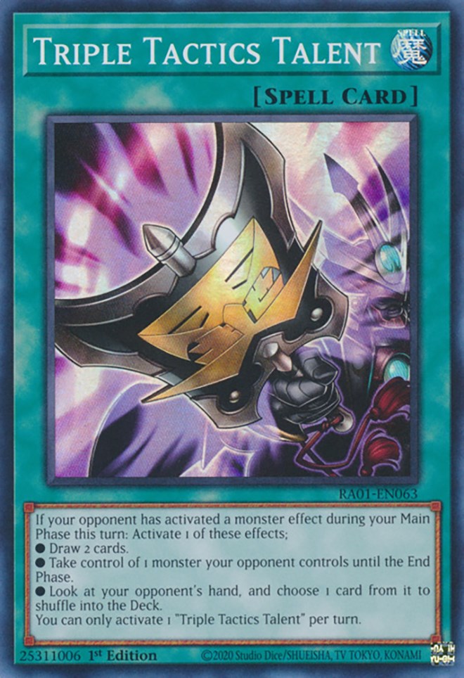 Triple Tactics Talent [RA01-EN063] Super Rare | Card Merchant Takapuna