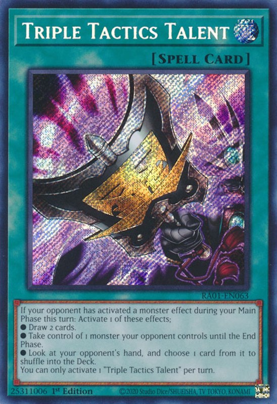 Triple Tactics Talent [RA01-EN063] Secret Rare | Card Merchant Takapuna