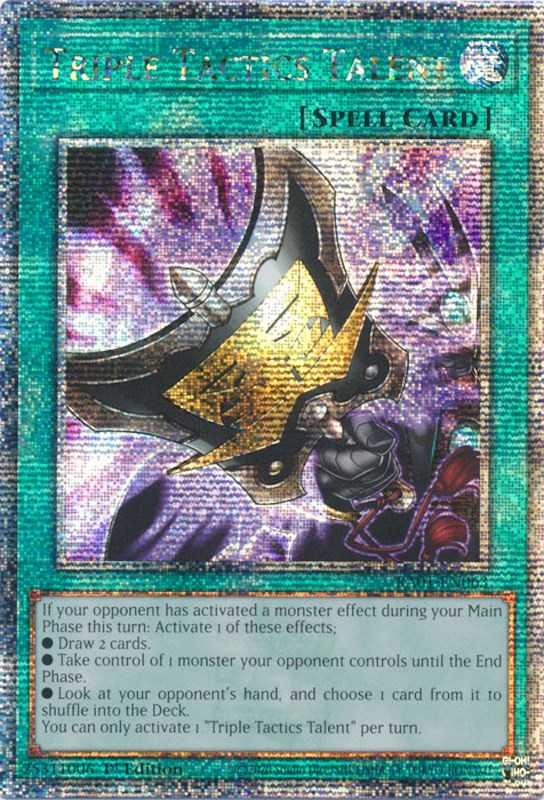 Triple Tactics Talent [RA01-EN063] Quarter Century Secret Rare | Card Merchant Takapuna