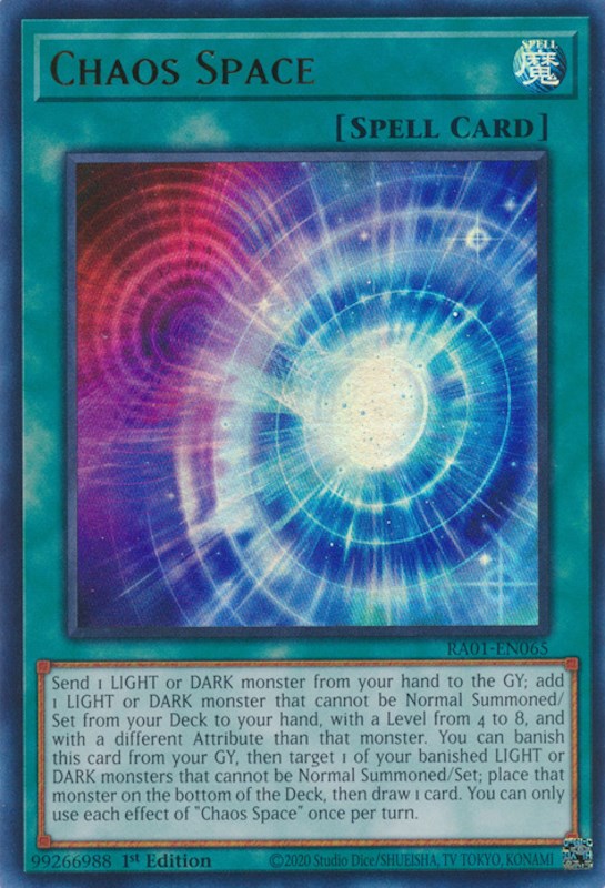 Chaos Space [RA01-EN065] Ultra Rare | Card Merchant Takapuna