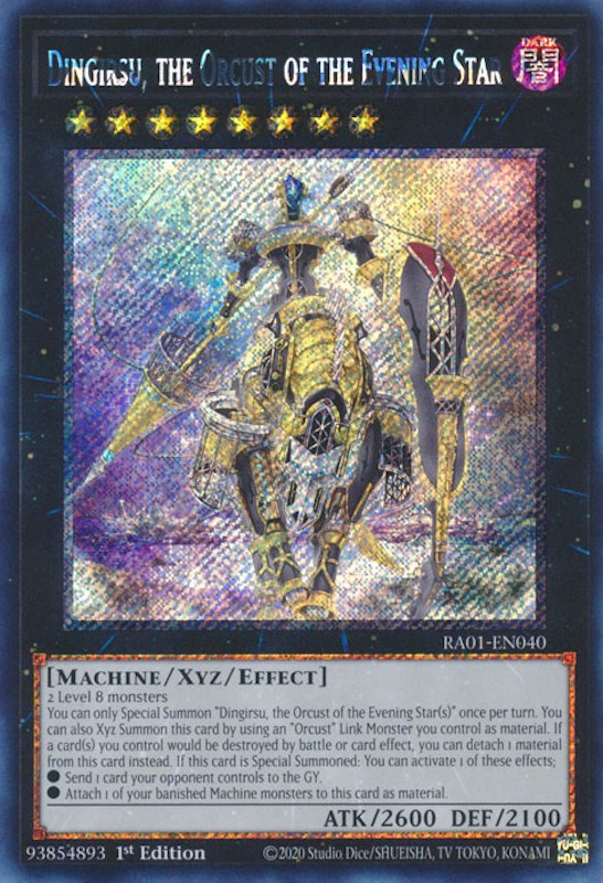 Dingirsu, the Orcust of the Evening Star [RA01-EN040] Platinum Secret Rare | Card Merchant Takapuna