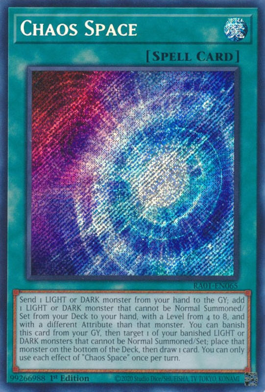 Chaos Space [RA01-EN065] Secret Rare | Card Merchant Takapuna