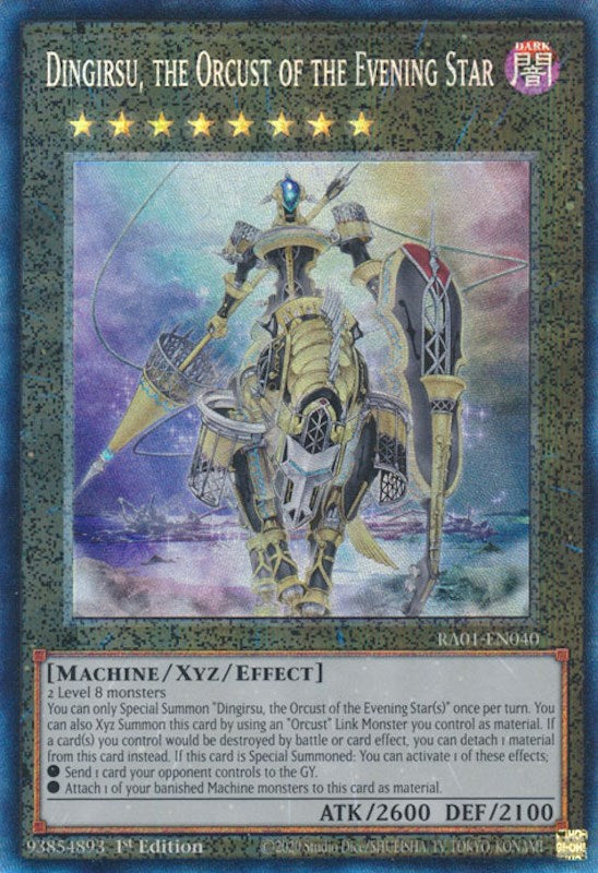 Dingirsu, the Orcust of the Evening Star [RA01-EN040] Prismatic Collector's Rare | Card Merchant Takapuna