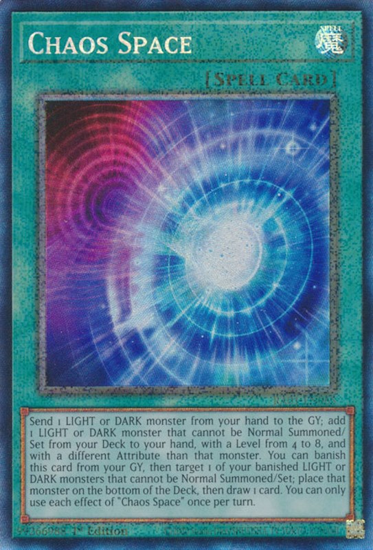 Chaos Space [RA01-EN065] Prismatic Collector's Rare | Card Merchant Takapuna