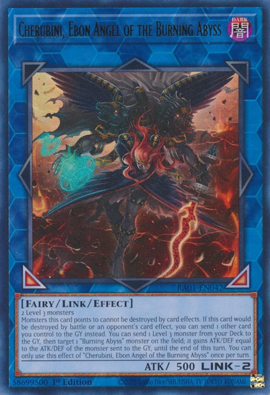 Cherubini, Ebon Angel of the Burning Abyss [RA01-EN042] Ultra Rare | Card Merchant Takapuna