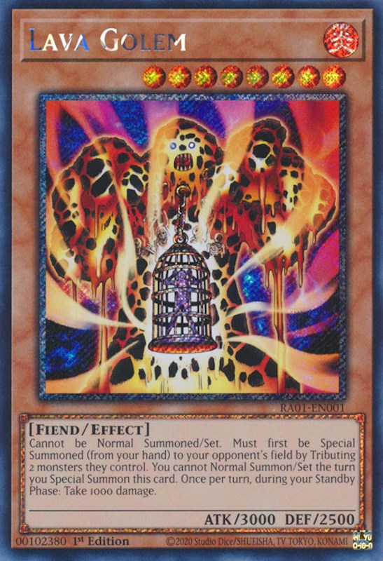 Lava Golem [RA01-EN001] Platinum Secret Rare | Card Merchant Takapuna