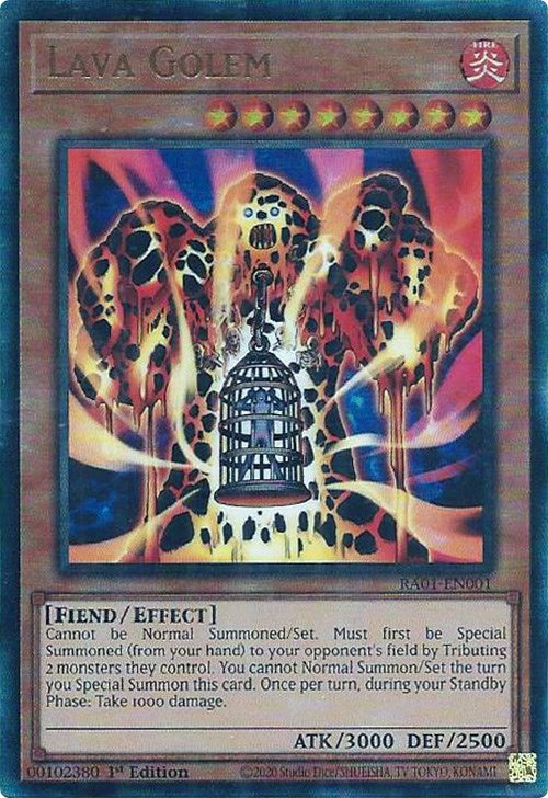 Lava Golem [RA01-EN001] Prismatic Ultimate Rare | Card Merchant Takapuna