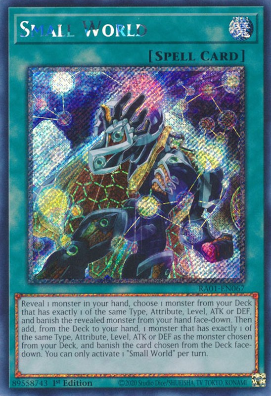 Small World [RA01-EN067] Platinum Secret Rare | Card Merchant Takapuna