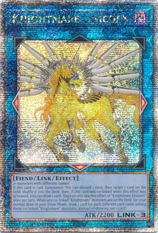 Knightmare Unicorn [RA01-EN043] Quarter Century Secret Rare | Card Merchant Takapuna