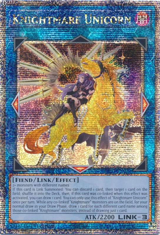 Knightmare Unicorn (Alternate Art) [RA01-EN043] Quarter Century Secret Rare | Card Merchant Takapuna