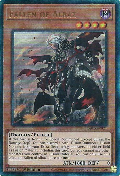 Fallen of Albaz [RA01-EN021] Prismatic Ultimate Rare | Card Merchant Takapuna