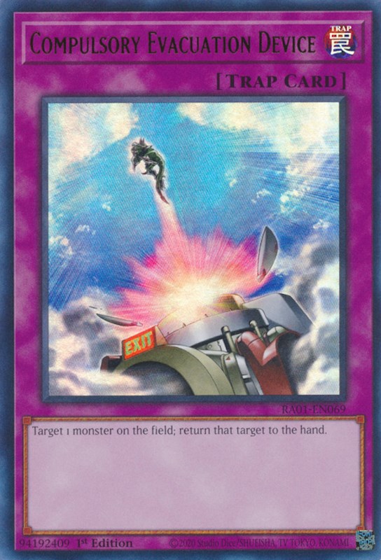 Compulsory Evacuation Device [RA01-EN069] Ultra Rare | Card Merchant Takapuna