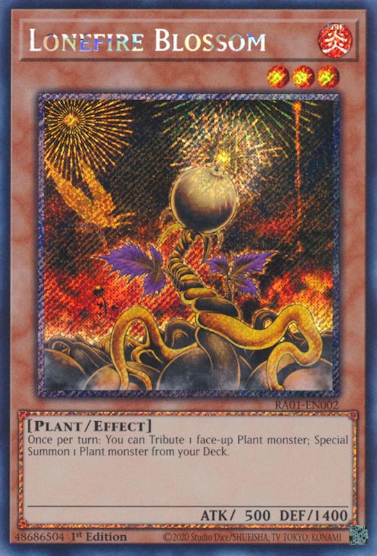 Lonefire Blossom [RA01-EN002] Prismatic Secret Rare | Card Merchant Takapuna