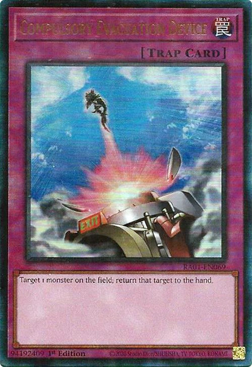 Compulsory Evacuation Device [RA01-EN069] Prismatic Ultimate Rare | Card Merchant Takapuna