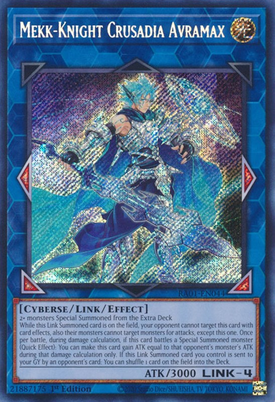 Mekk-Knight Crusadia Avramax [RA01-EN044] Secret Rare | Card Merchant Takapuna