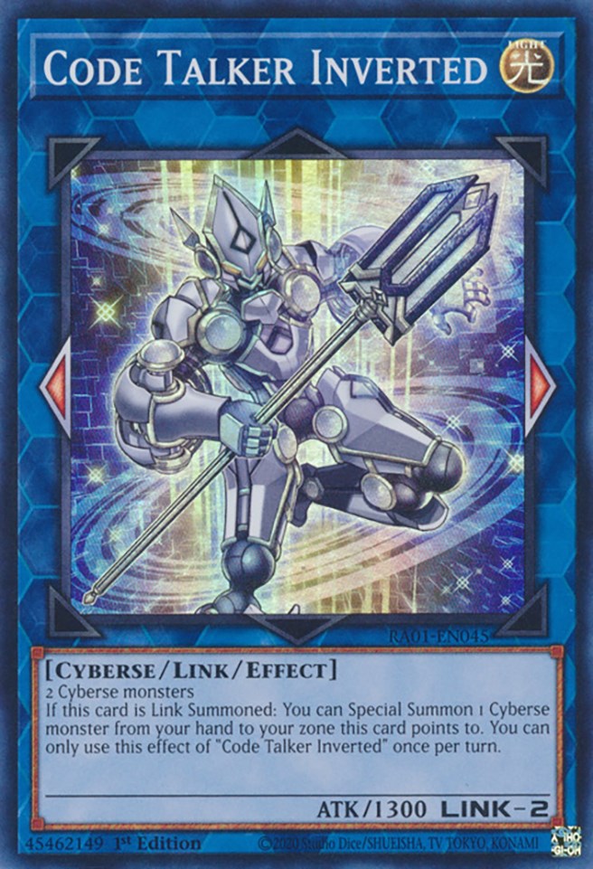 Code Talker Inverted [RA01-EN045] Super Rare | Card Merchant Takapuna