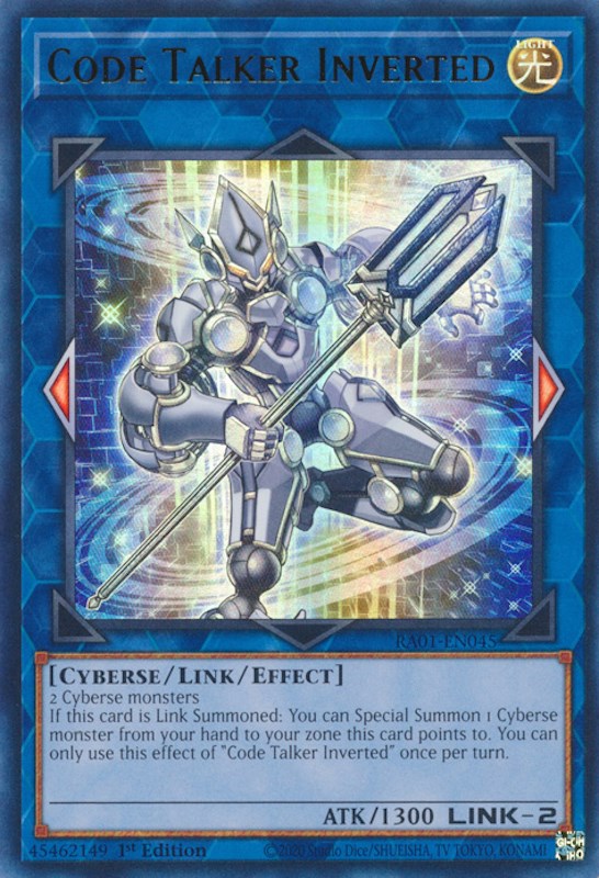 Code Talker Inverted [RA01-EN045] Ultra Rare | Card Merchant Takapuna