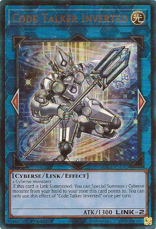 Code Talker Inverted [RA01-EN045] Prismatic Ultimate Rare | Card Merchant Takapuna